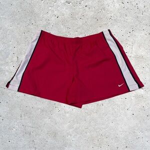 Nike Dri-Fit Women's Running Shorts Size L (12-14) Pink Adjustable Ties.